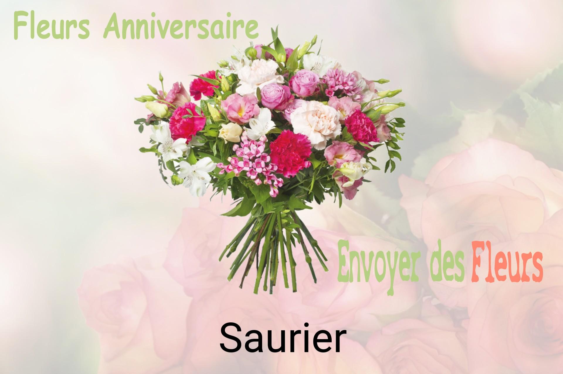 Bouquet de fleurs d’anniversaire livré à Saurier